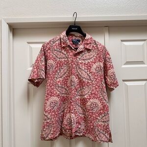 Ralph Lauren Men's Red Patterned Casual Shirt